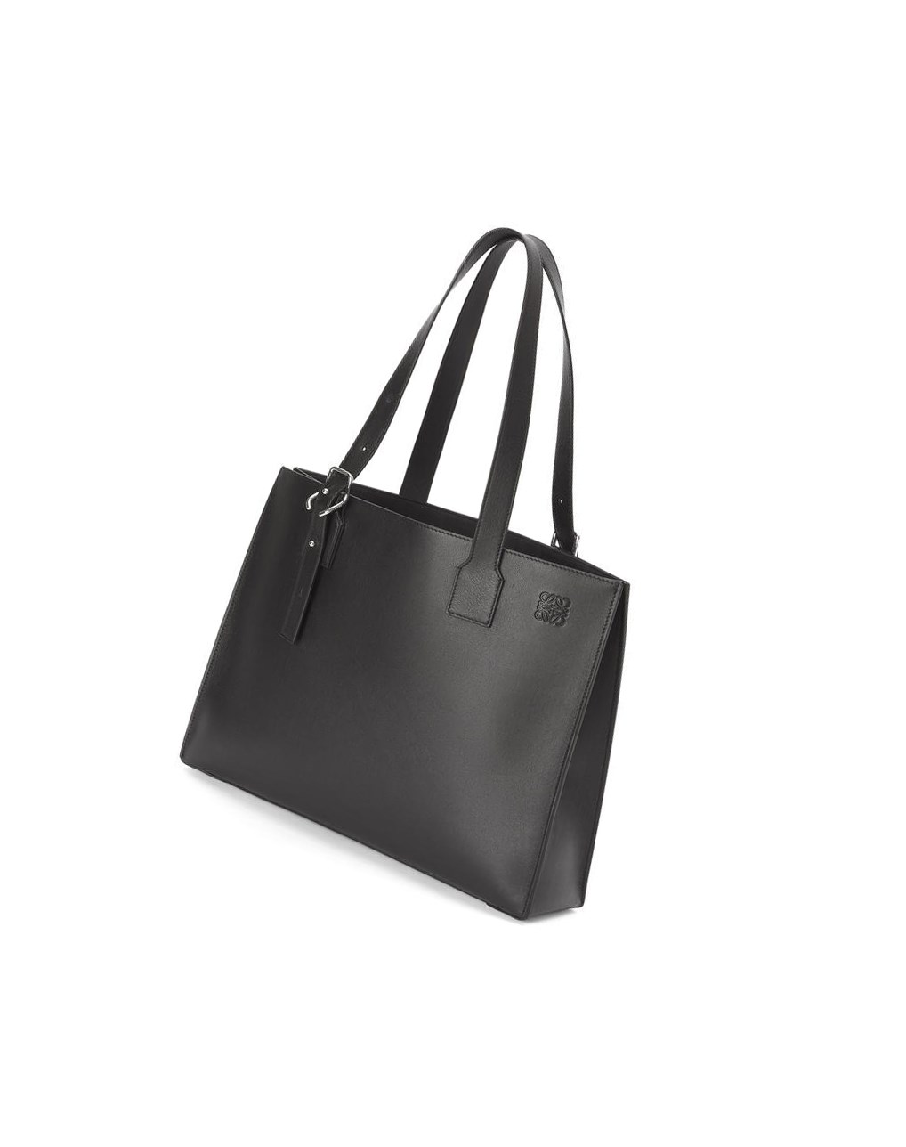 Loewe Boucle Horizontal tote in classic calfskin Noir | 5321DKNZY