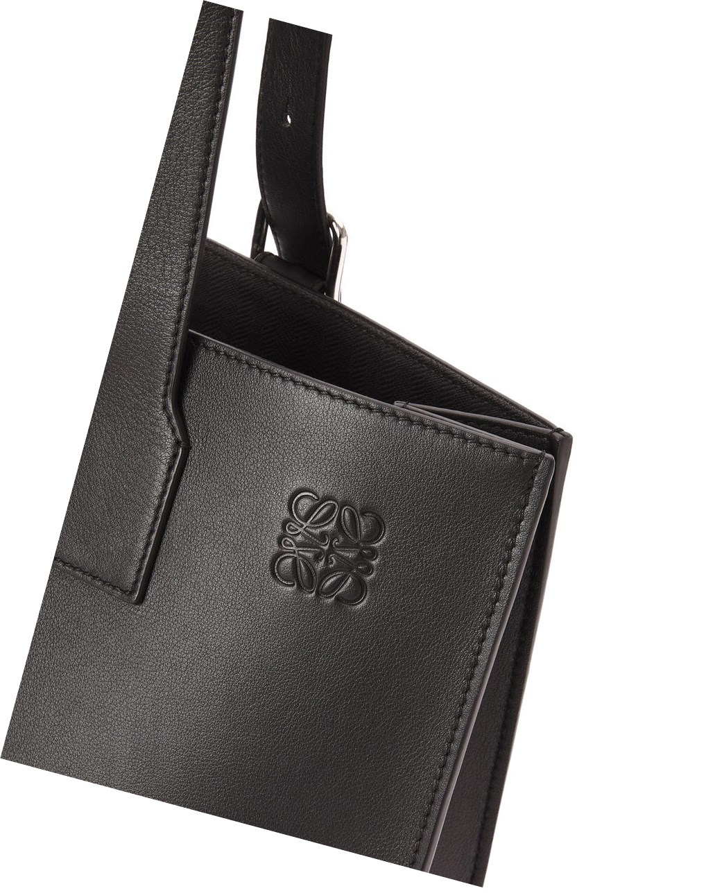 Loewe Boucle Horizontal tote in classic calfskin Noir | 5321DKNZY