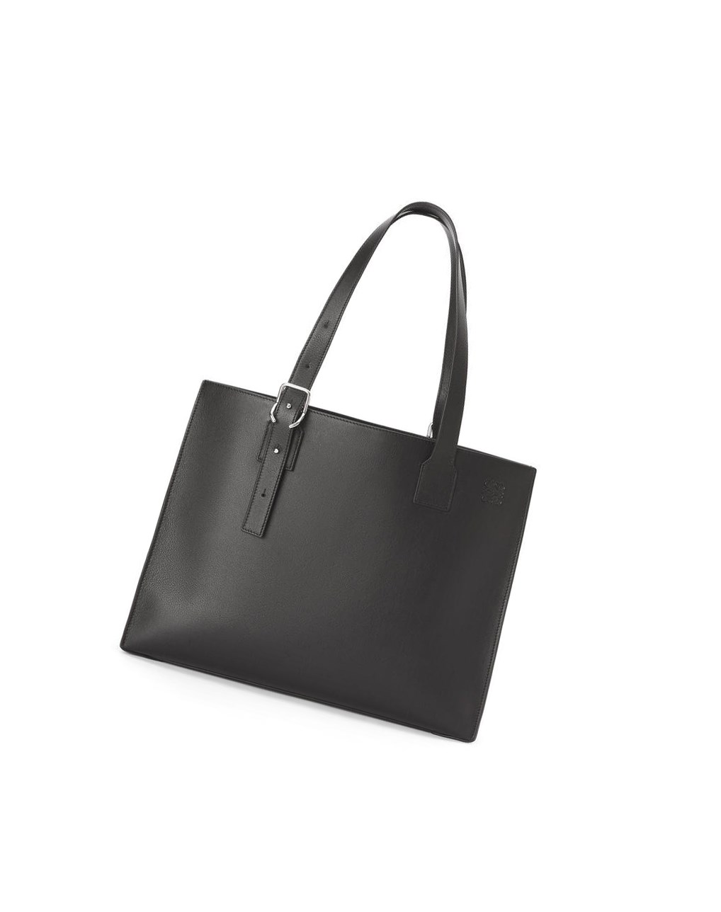 Loewe Boucle Horizontal tote in classic calfskin Noir | 5321DKNZY