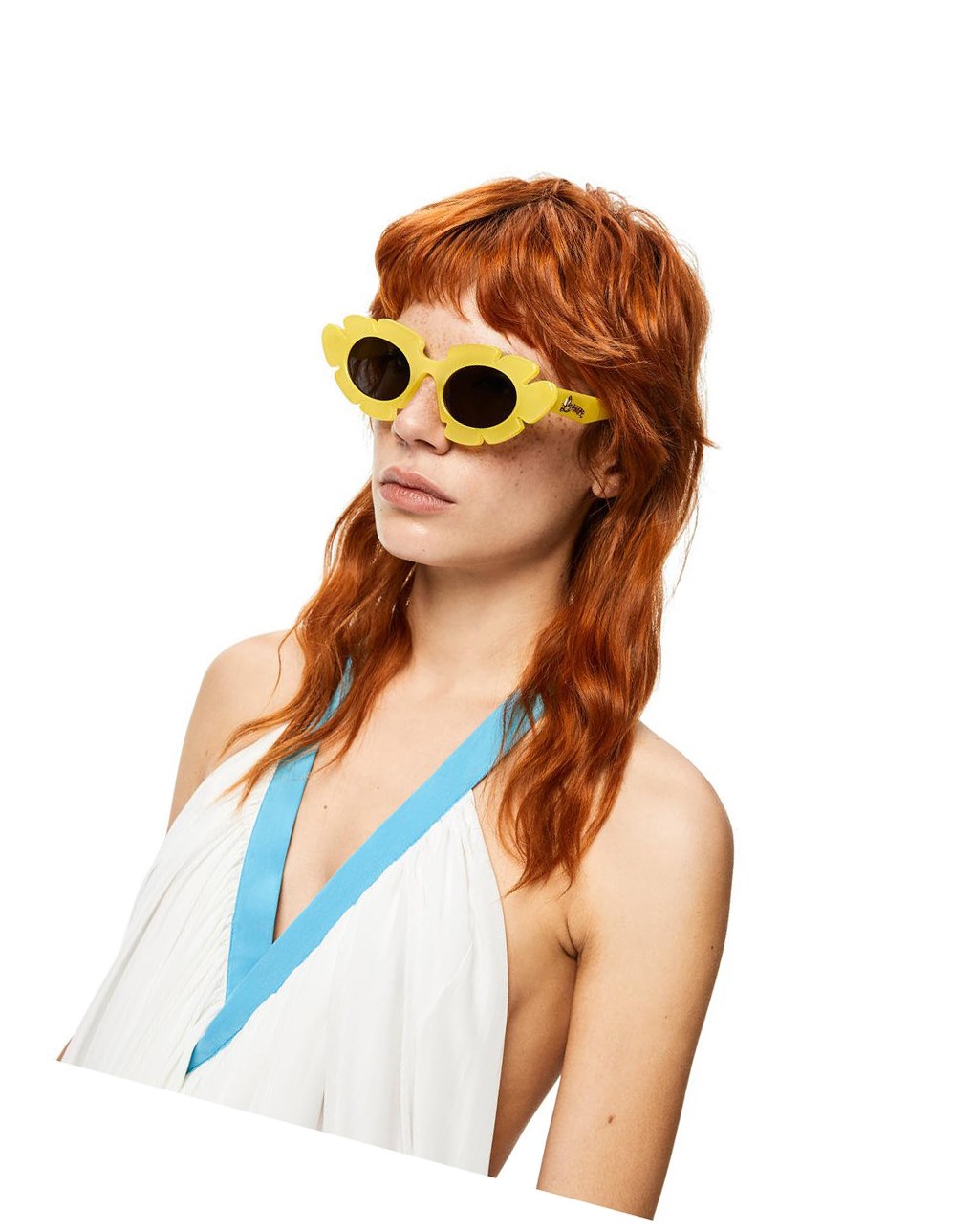 Loewe Flower sunglasses in injected nylon Jaune | 5843QTYFZ